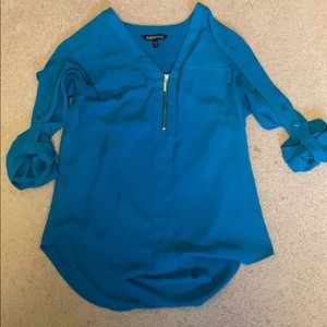 Express teal dress top